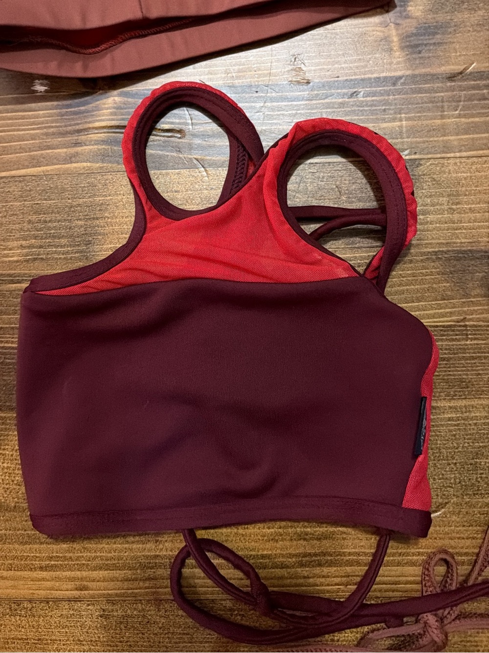 Strappy Burgundy & Red Tiger Friday Top CM